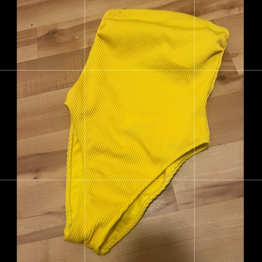 Brand New Hollister Yellow One Piece Bathing Suit Size XS